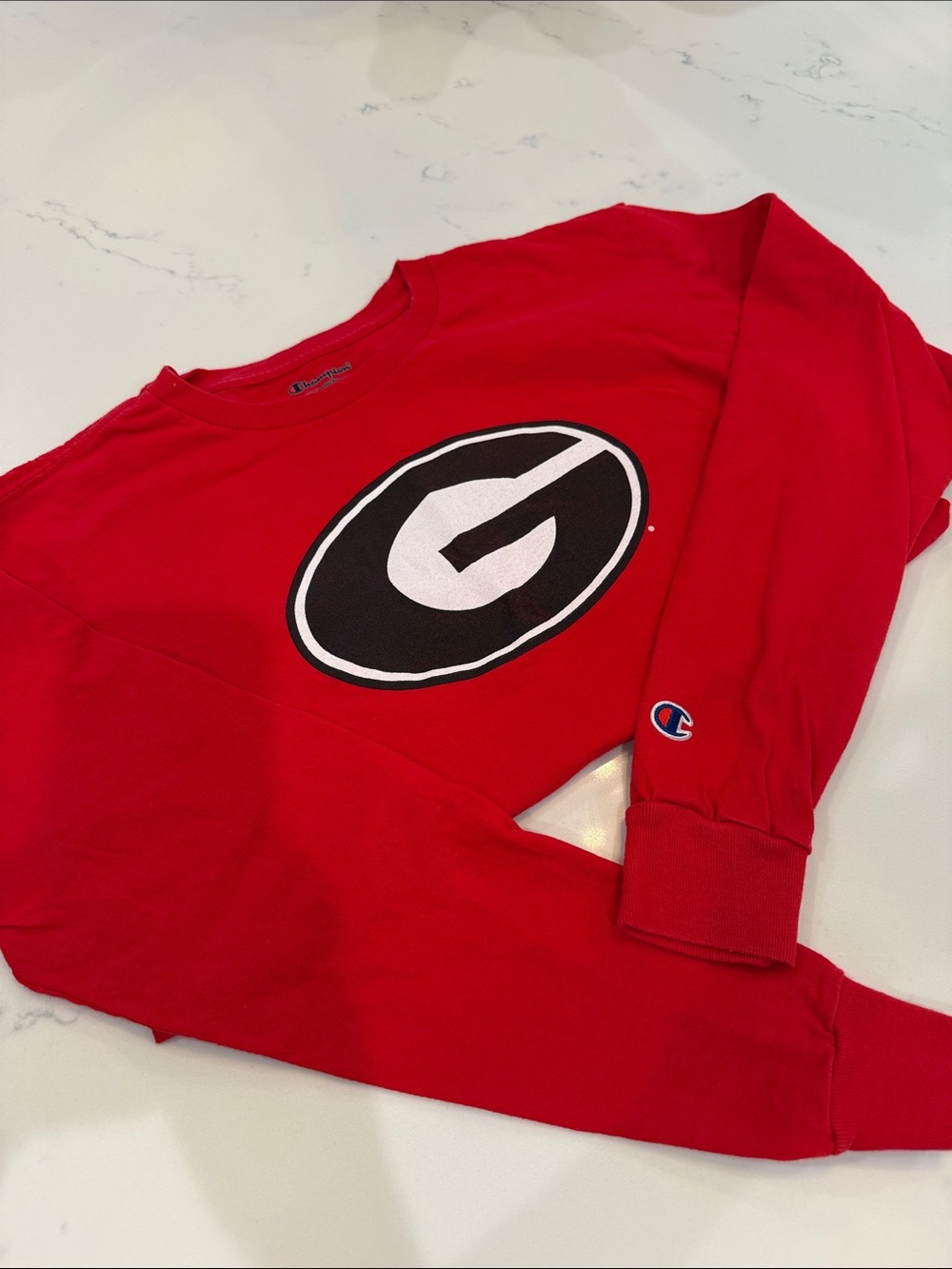 Champion Georgia Bulldogs Youth XL Red Long Sleeve T-Shirt UGA
